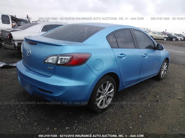 JM1BL1S54A1339337 - 2010 MAZDA 3 S TURQUOISE photo 4