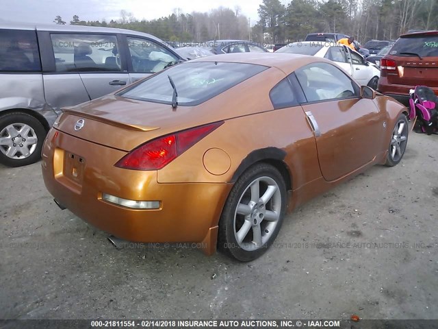 JN1AZ34D03T109976 - 2003 NISSAN 350Z COUPE ORANGE photo 4