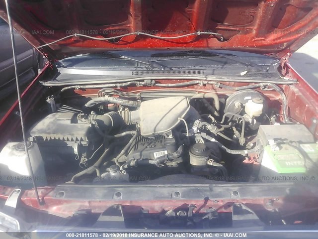 5TFUX4EN7CX014854 - 2012 TOYOTA TACOMA ACCESS CAB Қызыл фото 10