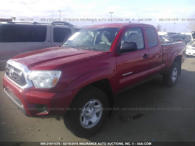 5TFUX4EN7CX014854 - 2012 TOYOTA TACOMA ACCESS CAB Қызыл фото 2