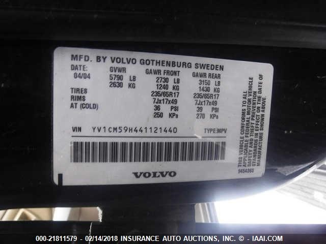 YV1CM59H441121440 - 2004 VOLVO XC90 BLUE photo 9