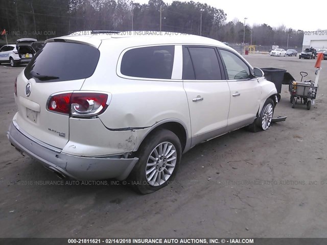 5GAEV23D29J166028 - 2009 BUICK ENCLAVE CXL WHITE photo 4