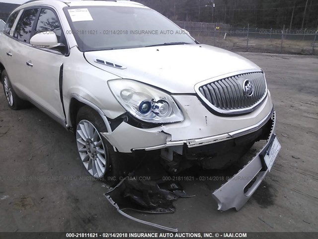 5GAEV23D29J166028 - 2009 BUICK ENCLAVE CXL WHITE photo 6