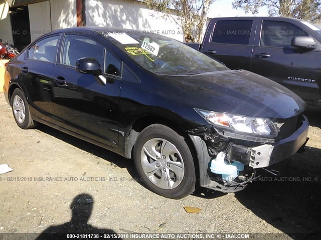 19XFB2F5XDE231598 - 2013 HONDA CIVIC LX 黑色 照片 1