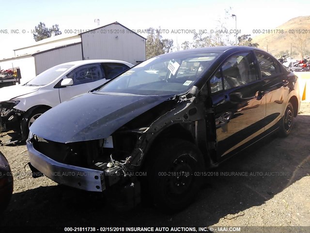 19XFB2F5XDE231598 - 2013 HONDA CIVIC LX 黑色 照片 2
