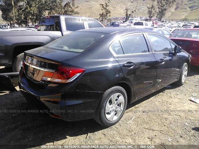 19XFB2F5XDE231598 - 2013 HONDA CIVIC LX 黑色 照片 4