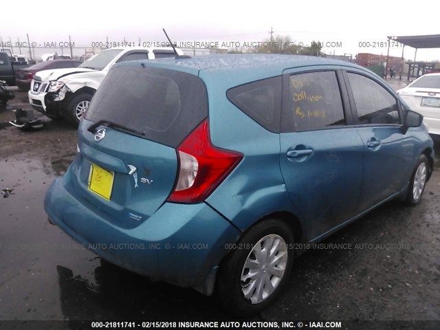 3N1CE2CP3GL374122 - 2016 NISSAN VERSA NOTE S/S PLUS/SV/SL/SR BLUE photo 4