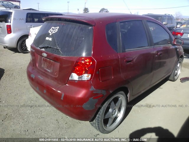 KL1TD66667B771567 - 2007 CHEVROLET AVEO LS 红色 照片 4