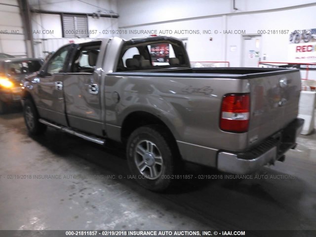 1FTPW14V46FB20396 - 2006 FORD F150 SUPERCREW TAN photo 3