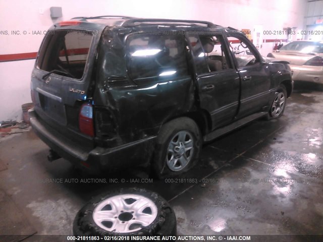 JT6HT00W2Y0105382 - 2000 LEXUS LX 470 GREEN photo 4