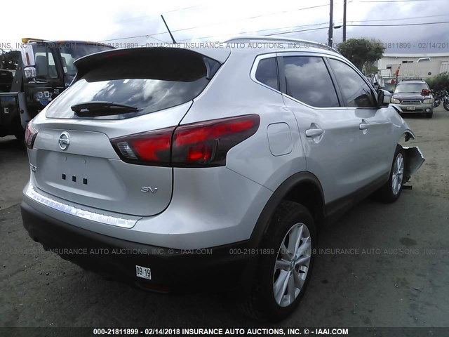 JN1BJ1CP0HW016800 - 2017 NISSAN ROGUE SPORT S/SV/SL SILVER photo 4