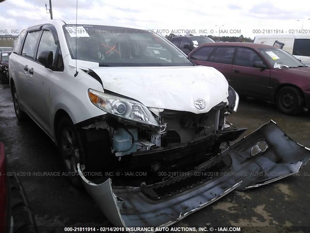 5TDZK3DC2DS305753 - 2013 TOYOTA SIENNA WHITE photo 1