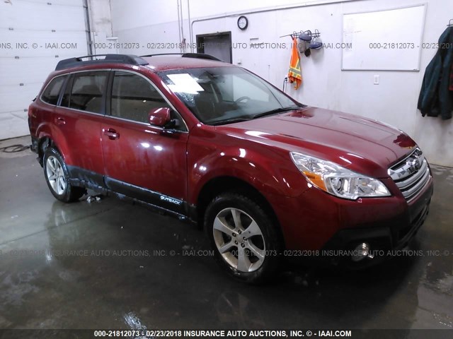 4S4BRBCC6E3302118 - 2014 SUBARU OUTBACK 2.5I PREMIUM RED photo 1