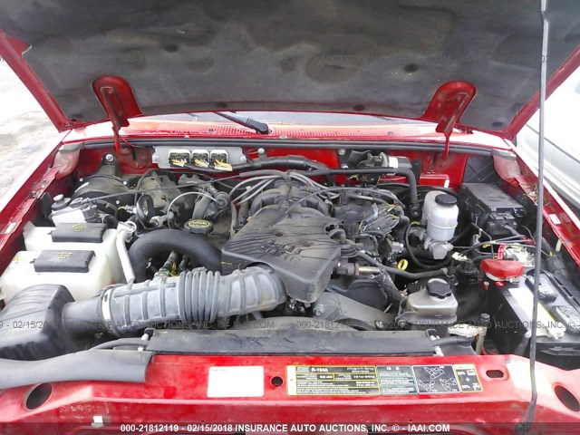 4F4ZR47E68PM06073 - 2008 MAZDA B4000 CAB PLUS RED photo 10