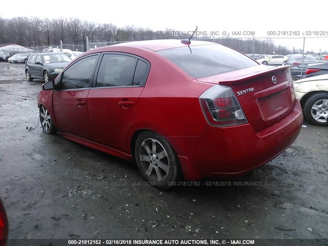 3N1AB6APXCL649246 - 2012 NISSAN SENTRA 2.0/2.0S/SR/2.0SL RED photo 3