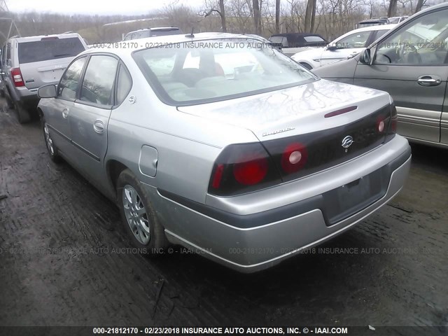 2G1WF55E559275640 - 2005 CHEVROLET IMPALA SILVER photo 3