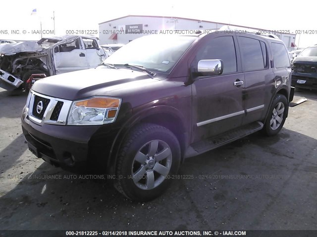 5N1BA0NDXBN610197 - 2011 NISSAN ARMADA SV/SL/PLATINUM MAROON photo 2