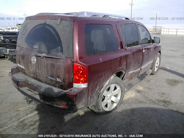 5N1BA0NDXBN610197 - 2011 NISSAN ARMADA SV/SL/PLATINUM MAROON photo 4