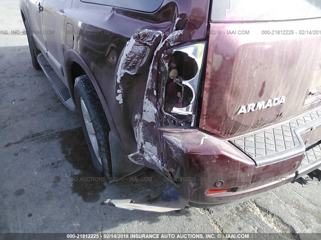 5N1BA0NDXBN610197 - 2011 NISSAN ARMADA SV/SL/PLATINUM MAROON photo 6