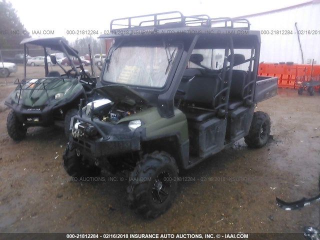 4XAWH76A4DG693610 - 2013 POLARIS RANGER 800 CREW GREEN photo 2