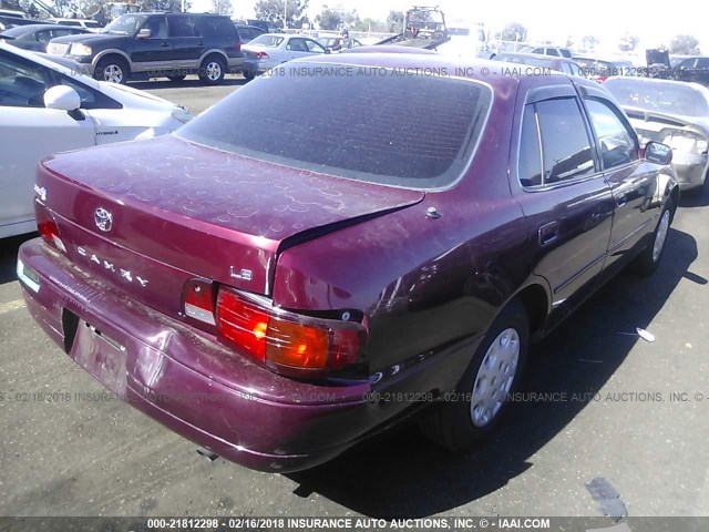 JT2BG12K2T0349277 - 1996 TOYOTA CAMRY DX/LE/XLE ბურგუნდია ფოტო 4