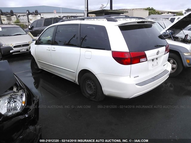 5TDZA23C55S357412 - 2005 TOYOTA SIENNA CE/LE WHITE photo 3