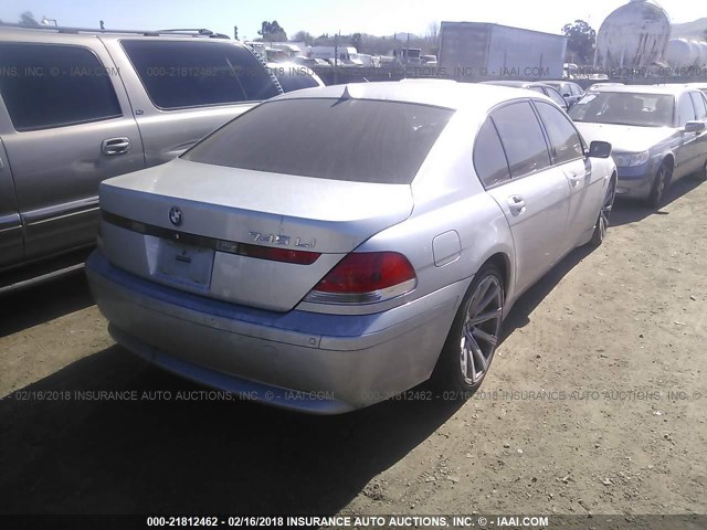 WBAGN63514DS52748 - 2004 BMW 745 LI SILVER photo 4