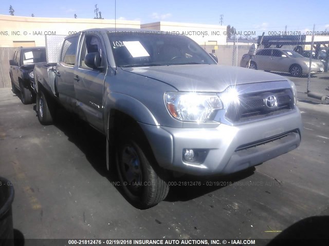 3TMKU4HN5FM043436 - 2015 TOYOTA TACOMA DBL CAB PRERUNNER LNG BED SILVER photo 1