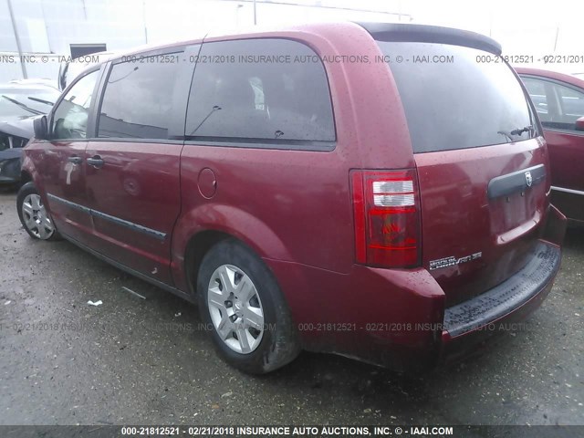 1D8HN44H38B150438 - 2008 DODGE GRAND CARAVAN SE RED photo 3