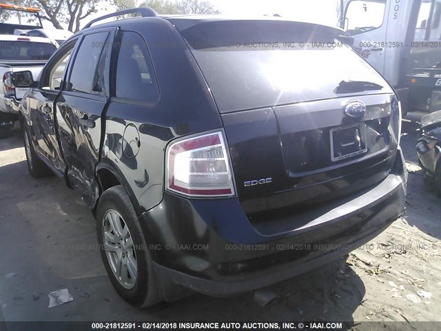 2FMDK36C57BB28883 - 2007 FORD EDGE SE BLACK photo 3