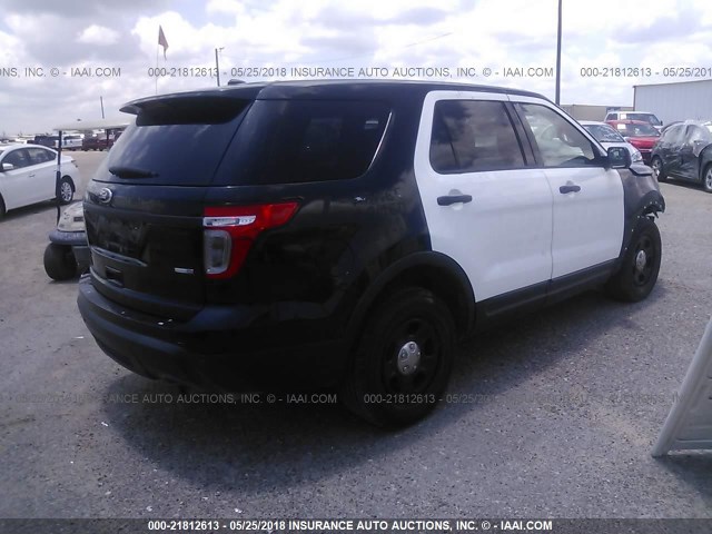 1FM5K8AR1EGA09179 - 2014 FORD EXPLORER POLICE INTERCEPTOR BLACK photo 4
