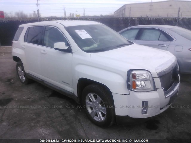 2GKALMEK1D6253150 - 2013 GMC TERRAIN SLE WHITE photo 1