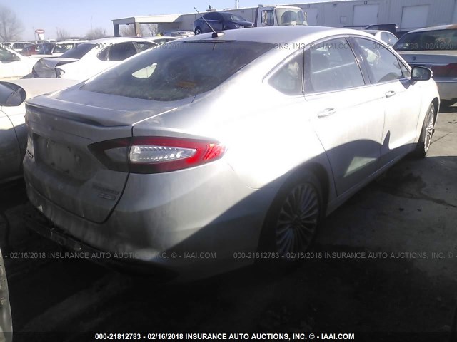 3FA6P0K99DR163548 - 2013 FORD FUSION TITANIUM SILVER photo 4