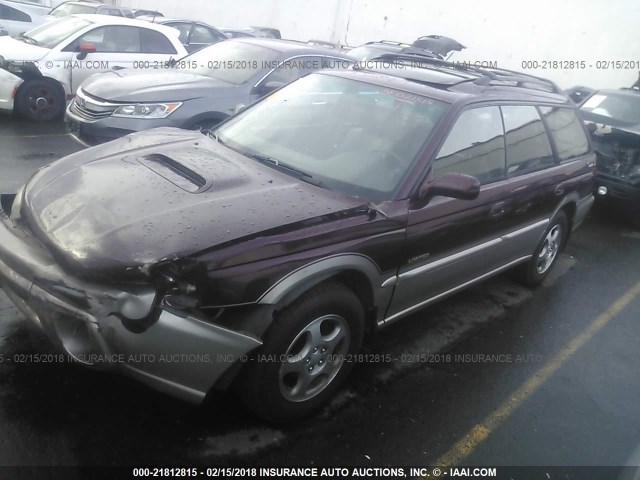 4S3BG6850X7652898 - 1999 SUBARU LEGACY OUTBACK/SSV/LIMITED/30TH MAROON photo 2