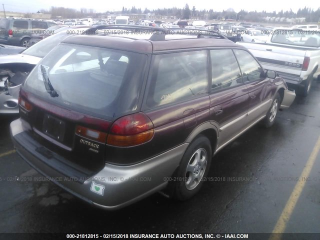 4S3BG6850X7652898 - 1999 SUBARU LEGACY OUTBACK/SSV/LIMITED/30TH MAROON photo 4