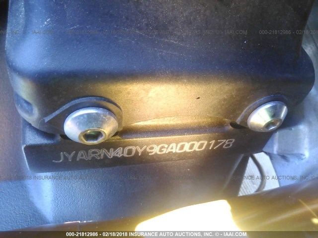 JYARN40Y9GA000178 - 2016 YAMAHA YZFR1 R SILVER photo 10