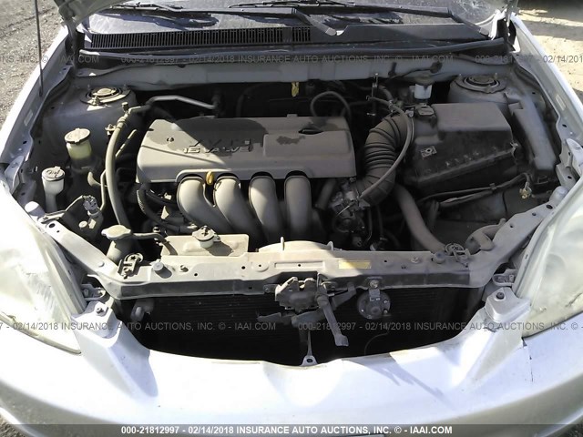 2T1KR32E13C088155 - 2003 TOYOTA COROLLA MATRIX XR SILVER photo 10