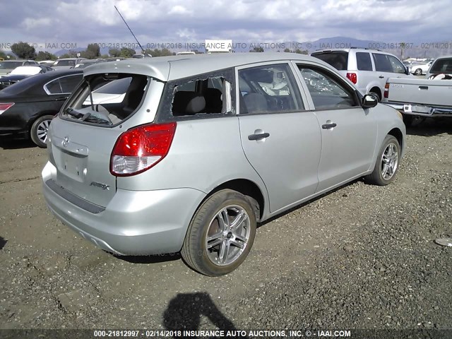 2T1KR32E13C088155 - 2003 TOYOTA COROLLA MATRIX XR SILVER photo 4