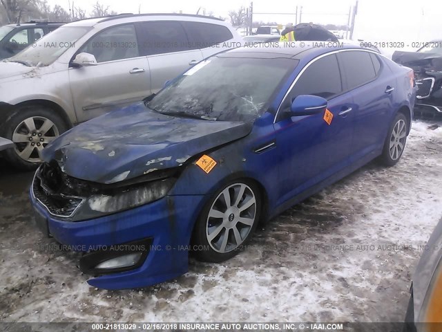 5XXGR4A66DG154506 - 2013 KIA OPTIMA SX BLUE photo 2