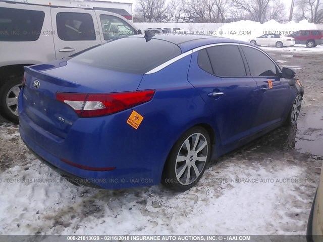 5XXGR4A66DG154506 - 2013 KIA OPTIMA SX BLUE photo 4