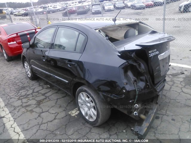 3N1AB6AP1BL627991 - 2011 NISSAN SENTRA 2.0/2.0S/SR/2.0SL BLACK photo 3