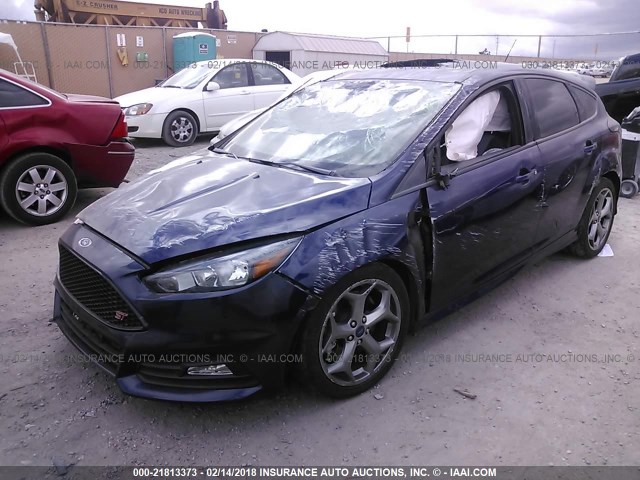 1FADP3L93GL395587 - 2016 FORD FOCUS ST BLUE photo 2