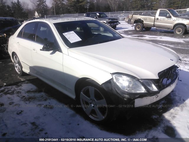 WDDHF8HB1BA307637 - 2011 MERCEDES-BENZ E 350 4MATIC WHITE photo 1