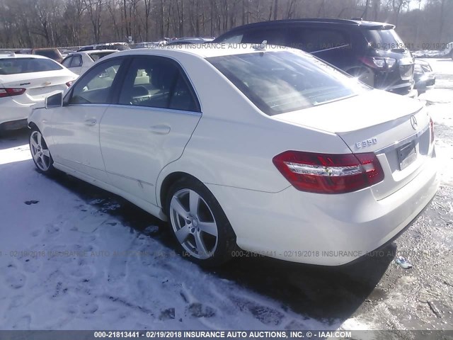 WDDHF8HB1BA307637 - 2011 MERCEDES-BENZ E 350 4MATIC WHITE photo 3