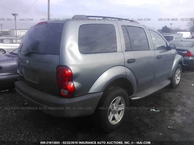 1D4HD38K36F113349 - 2006 DODGE DURANGO SXT GRAY photo 4