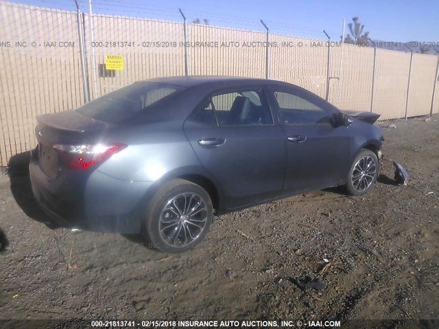 5YFBURHE6GP558310 - 2016 TOYOTA COROLLA L/LE/LE PLS/PRM/S/S PLS BLUE photo 4