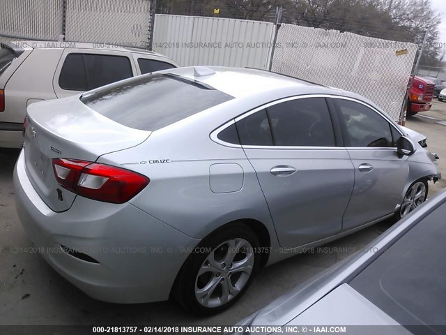 1G1BG5SM0G7309611 - 2016 CHEVROLET CRUZE PREMIER SILVER photo 4