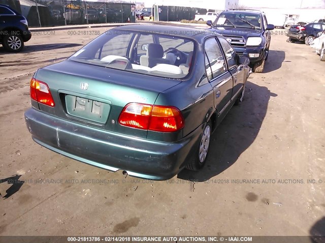 2HGEJ6617XH516353 - 1999 HONDA CIVIC SE GREEN photo 4