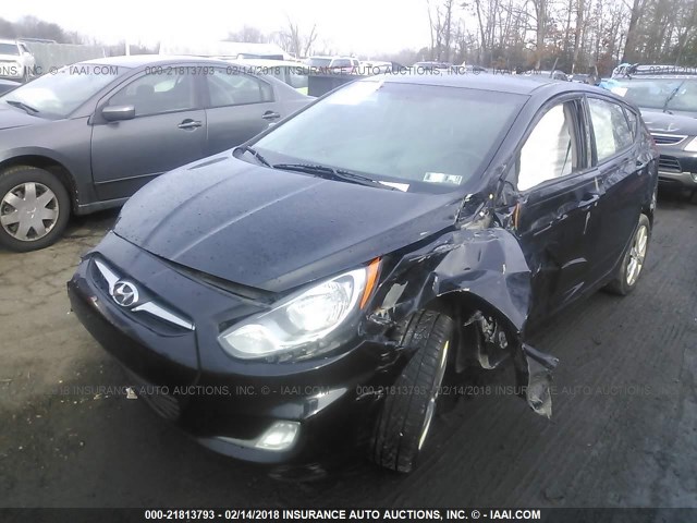 KMHCU5AE6DU120629 - 2013 HYUNDAI ACCENT GLS/SE BLACK photo 2