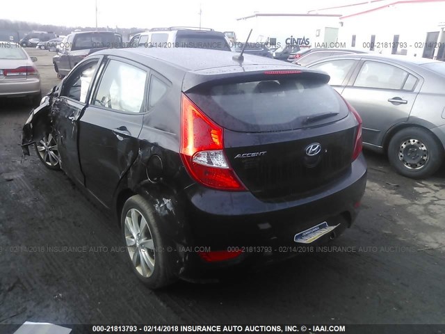 KMHCU5AE6DU120629 - 2013 HYUNDAI ACCENT GLS/SE BLACK photo 3